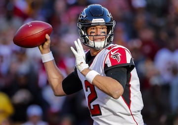 El quarterback de los Falcons tuvo una gran tarde en su duelo contra los Redskins. (28.00)