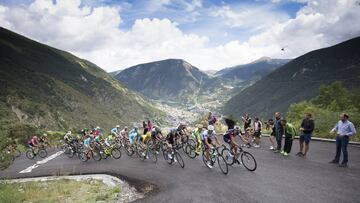 Imagen de la undécima etapa de la Vuelta a España 2015 con final en Cortals d'Encamp.