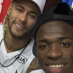 Vinicius y Neymar: encuentro en Brasil y fotos en sus redes