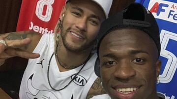 Neymar publicó un vídeo en su Instagram de Vinicius bromeando en Brasil.