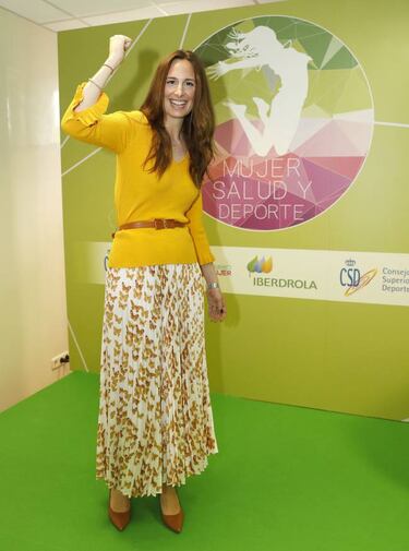 Carmen Cabrera, hada madrina de las deportistas en Iberdrola