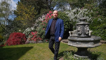 Rafa Benítez, in the garden of his house in Liverpool.