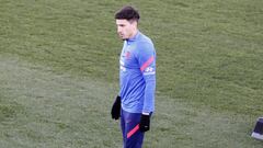 Gim&eacute;nez, en un entrenamiento del Atl&eacute;tico.