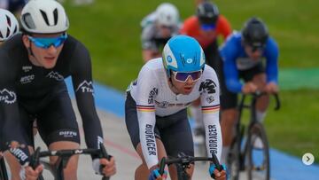 El ciclista alemán Max-David Briese, durante una competición en pista.