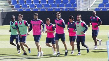 Entrenamiento del Getafe.