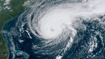 El huracán Humberto a vista de satélite