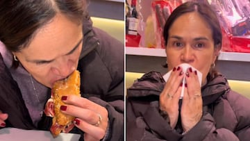 Una madre colombiana visita a su hijo que vive en España y prueba por primera vez el jamón: “Muy salado”