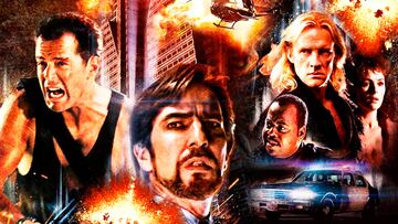 Los protagonistas de 'La jungla de cristal' ('Die Hard') con Bruce Willis