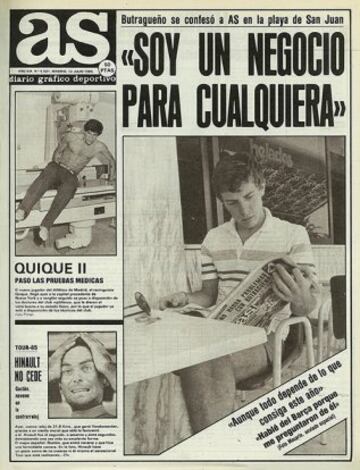 Real Madrid's Emilio Butragueño on the cover from July 1980 with the summer transfer market speculation in full swing.