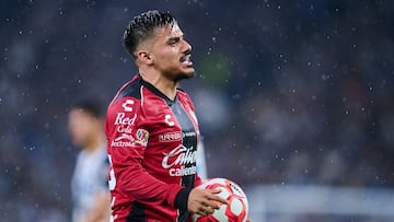 Aldo Rocha of Atlas during the 3rd round match between Monterrey and Atlas as part of the Liga BBVA MX, Torneo Apertura 2025 at BBVA Bancomer Stadium, on July 26, 2025 in Monterrey, Nuevo Leon, Mexico.