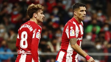 Griezmann y Luis Su&aacute;rez, ataque del Atl&eacute;tico contra el Oporto