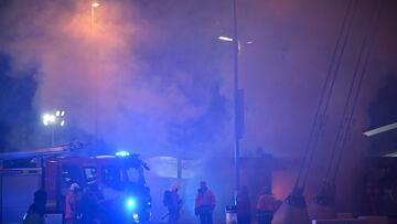 Así comenzó el incendio en el estadio del Manchester City