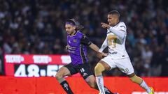   (L-R), Nicolas Benedetti of Mazatlan e Higor Meritao of Pumas during the game Pumas UNAM vs Mazatlan FC, corresponding Round 05 the Torneo Apertura 2022 of the Liga BBVA MX at Olimpico Universitario Stadium, on July 27, 2022.

<br><br>

(I-D), Nicolas Benedetti de Mazatlan e Higor Meritao de Pumas durante el partido Pumas UNAM vs Mazatlan FC, correspondiente a la Jornada 05 del Torneo Apertura 2022 de la Liga BBVA MX en el Estadio Olimpico Universitario, el 27 de julio de 2022.