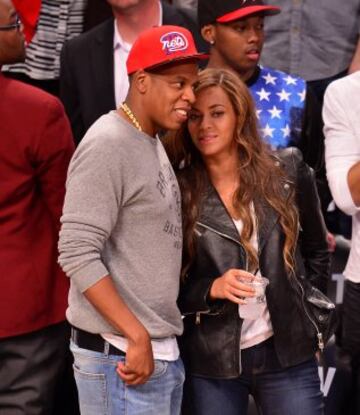 Jay-Z y Beyonce, en el Barclays Center de Brooklyn.