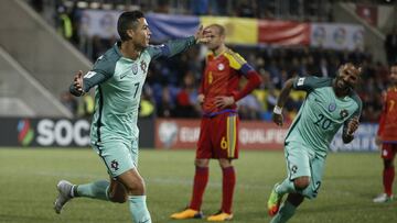 Resumen Andorra 0-2 Portugal: Cristiano, siempre al rescate
