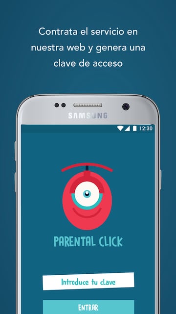 Interfaz de la App Parental Click