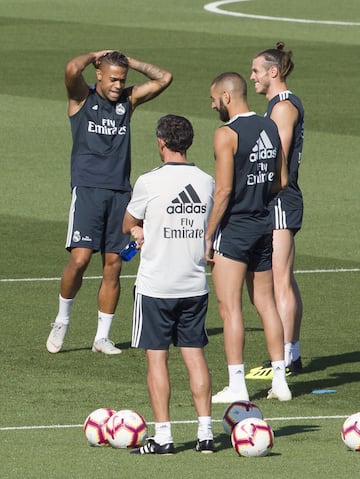 Gareth Bale, Mariano y Benzema. 