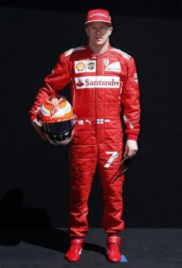 Kimi Raikkonen del equipo Ferrari.