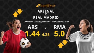 Arsenal vs. Real Madrid: horario, dónde ver, pronósticos y clasificación