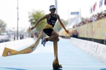 La triatleta chilena se quedó con la medalla de oro tras lograr un tiempo de 1:57:18. De paso, se clasificó a los Juegos Olímpicos de Río de Janeiro 2016.