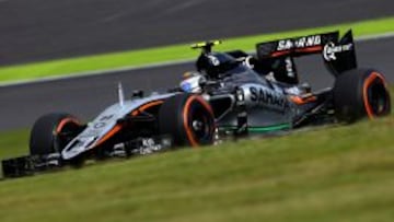 Sergio Perez con el Force India en Jap&oacute;n.