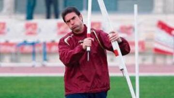 <b>OSADO. </b>Gonzalo Arconada, en el entrenamiento de ayer.