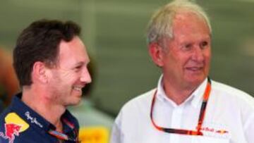 Helmut Marko (a la derecha) ijunto a Horner.