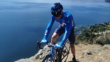Miguel Ángel López, ciclista colombiano del Movistar.
