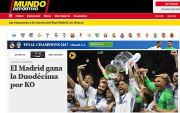 Así reaccionaron los medios a la Duodécima orejona del Madrid