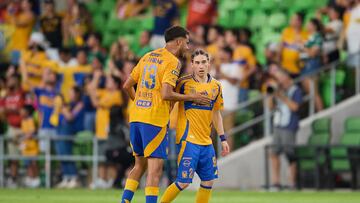 during the match between Tigres UANL and Pachuca as part of Round of 32 of the 2024 Leagues Cup at Q2 Stadium on August 08, 2024 in Austin, Texas, United States.