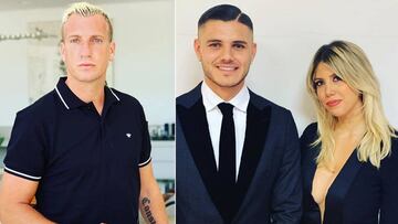 Im&aacute;genes de Maxi L&oacute;pez y de Mauro Icardi con Wanda Nara.