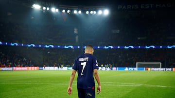 Soccer Football - Champions League - Semi Final - Second Leg - Paris St Germain v Borussia Dortmund - Parc des Princes, Paris, France - May 7, 2024 Paris St Germain's Kylian Mbappe looks dejected after the match REUTERS/Sarah Meyssonnier     TPX IMAGES OF THE DAY