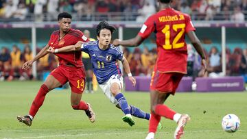 30/11/22 PARTIDO FASE DE GRUPOS DOHA MUNDIAL QATAR 2022 
JAPON - ESPAÑA 
ALEJANDRO BALDE TAKE KUBO 