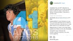 Maradona celebra el aniversario de su debut con Argentina