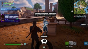 fortnite misiones odisea mision fase 1 de 4 habla con odisea sobre el mosaico