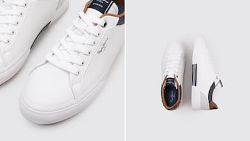 Zapatillas blancas para hombre Pepe Jeans en color blanco disponibles en Amazon.