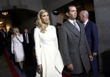 Ivanka y Tiffany Trump lucen de blanco en la toma de posesión