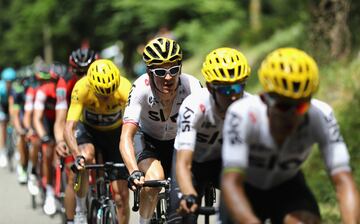 El equipo del vigente campeón y actual líder de este Tour, Chris Froome.