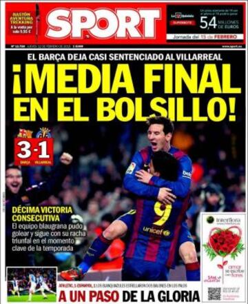 Portadas de la prensa deportiva