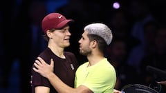 Alcaraz y Sinner, empatados a los puntos