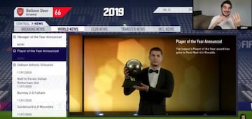 Cristiano Ronaldo ganará el Balón de Oro en el 2019 superando a Lionel Messi, según la predicción de FIFA 18.