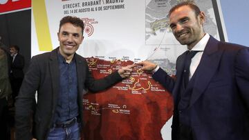 Alejandro Valverde y Joaqu&iacute;m Rodr&iacute;guez en la presentaci&oacute;n de la Vuelta 2020