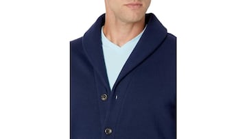 Chaqueta crdigan con forro polar de Amazon Essentials para hombre de color azul marino