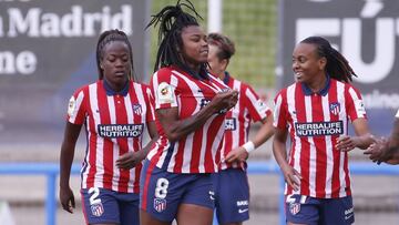 Ludmila celebra su gol con el Atlético