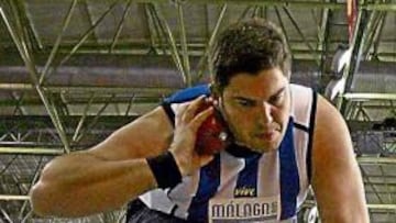 <b>LISTO PARA LANZAR. </b>Borja Vivas, en un intento de ayer, en Sevilla.