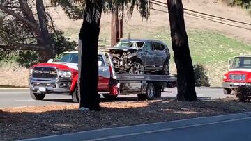 Vean al detalle el estado en que quedó el coche de Tiger Woods tras el accidente