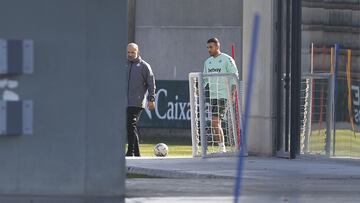 Camarasa, en un entrenamiento. 
 