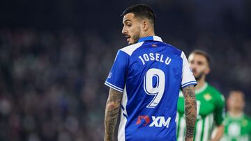 Joselu, en el Villamarín