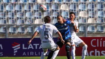Futbol, Colo Colo vs Huachipato.
Supercopa 2024
El jugador de Huachipato Thiago Vecino, izquierda, disputa el balon contra Ramiro Gonzalez de Colo Colo artido por la Supercopa 2024 disputado en el estadio El Teniente en Rancagua, Chile.
13/11/2024
Jonnathan Oyarzun/Photosport
Football, Colo Colo vs Huachipato
Supercopa 2024
Huachipato player Thiago Vecino, left, vies the ball against Ramiro Gonzalez of Colo Colo during the Supercopa 2024 match at the El Teniente stadium in Rancagua, Chile.
13/11/2024
Jonnathan Oyarzun/Photosport