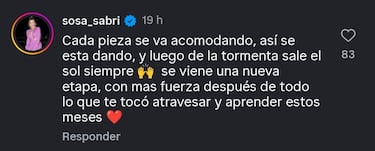 “Se viene una nueva etapa, con más fuerza después de todo lo que te tocó atravesar y aprender estos meses”